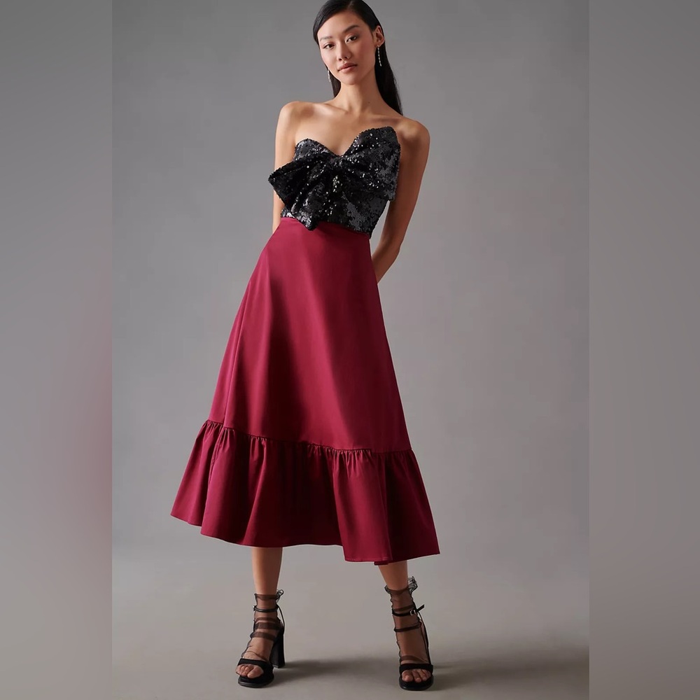 Anthropologie x Hutch Sequin Bow Dress Size 6 NWT